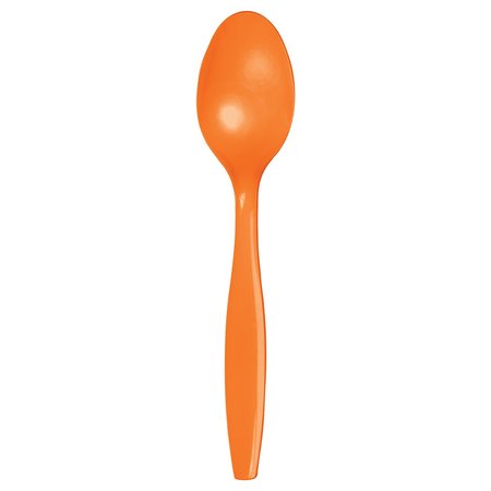 TOUCH OF COLOR Sunkissed Orange Plastic Spoons, 6.75", 288PK 010615
